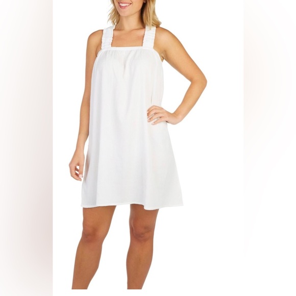 OLIVIA SKY Ruffle Strap Sleeveless Purple Dress size large NWT - Picture 6 of 8